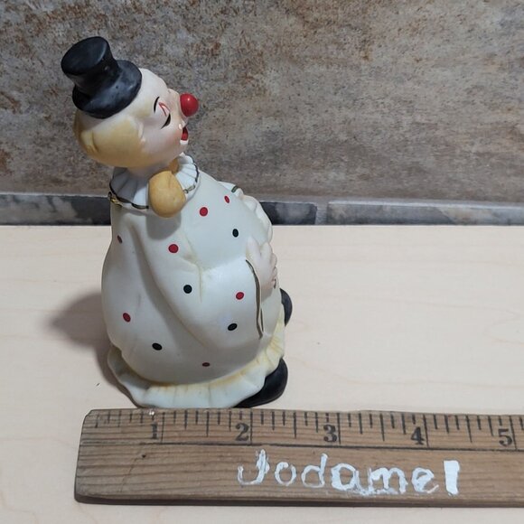 Vintage Bisque Porcelain Clown Bell Figurine - Picture 10 of 10